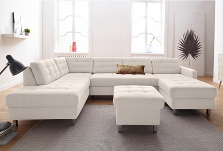 SIT&MORE, sit&more Wohnlandschaft, sit&more Wohnlandschaft »Picasso U-Form«, wahlweise mit Bettfunktion und Bettkasten