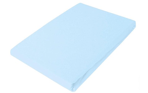 undefined, Satin-Fixleintuch aus gekämmter Baumwollte, in leuchtenden Farben, Fixleintuch Uni Blau Baumwolle 180 cm 200 cm