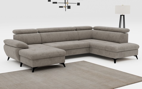 COTTA Wohnlandschaft »Hudson U-Form«, mit Kopfteilverstellung, wahlweise mit Bettfunktion & Bettkasten