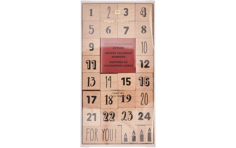 Rico Design GmbH & Co.KG, Stempelset Adventskalenderzahlen 29 Stk, Stempelset Adventskalenderzahlen 29 Stk