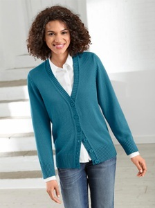 CASUAL LOOKS, Casual Looks Strickjacke in »fully fashioned«-Verarbeitung, 