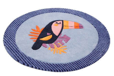 Esprit Kinderteppich »E-Toucan«, rund, 9 mm Höhe, besonders weich, Motiv Toucan