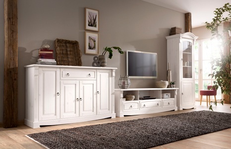 HOME AFFAIRE, Home affaire Vitrine »Anna«, Breite 69 cm, Home affaire Vitrine »Anna«, Breite 69 cm, Höhe 187 cm, Metallgriffe, aus massiver Kiefer, FSC®