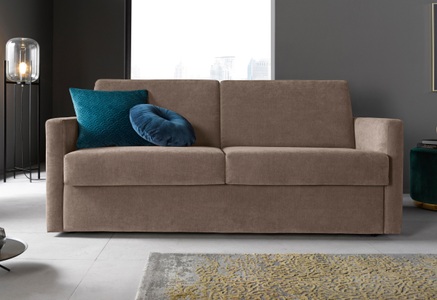 PLACES OF STYLE, Places of Style Schlafsofa »Goldfarbenpoint«, mit echter Bonell-Federkern-Matratze, nach vorn ausklappbar, Places of Style Schlafsofa »GOLDPOINT 182cm, Dauerschläfer, Liegefläche 140/200 cm,«, 3-Sitzer mit Bettfunktion, Bonell-Federkernmatratze