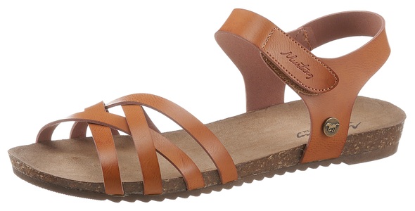 MUSTANG SHOES, Mustang Shoes Riemchensandale, mit Klettverschluss-Riemchen, Mustang Shoes Riemchensandale, Sommerschuh, Sandalette, Klettschuh, mit Klettverschluss-Riemchen
