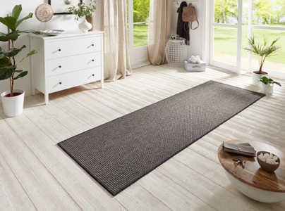 BT CARPET, BT Carpet - Teppich Nature 600 - 80 x 150 cm und Gewicht: 1.97 kg, HANSE Home Läufer »Nature 600«, rechteckig, 5 mm Höhe, Flachgewebe, In- & Outdoor, Rutschfest, Flur, Küche, Garten, Terrasse