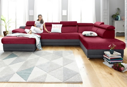 RAUM.ID, RAUM.ID Wohnlandschaft, sit&more Wohnlandschaft »Xenia U-Form«, wahlweise mit Bettfunktion