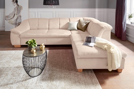 SIT&MORE, sit&more Ecksofa, sit&more Ecksofa »Santo L-Form«, mit Federkern, wahlweise mit Bettfunktion und Stauraum