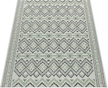 PACO HOME, Paco Home Teppich »Ostende 543«, rechteckig, 4 mm Höhe, Flachgewebe, Rauten Motiv, mit Bordüre, In- und Outdoor geeignet, Wohnzimmer, Paco Home Teppich »Ostende 543«, rechteckig, 4 mm Höhe, Flachgewebe, Rauten Motiv, mit Bordüre, In- und Outdoor geeignet