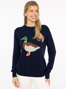 Zwillingsherz Strickpullover »Duck«, Rundhals,aus reinem Kaschmir mit grosser Ente