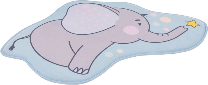 Obsession, Obsession Kinderteppich »My Mila Kids 151«, Motivform, 8 mm Höhe, Motiv Elefant, waschbar, Kinderzimmer, Obsession Kinderteppich »My Mila Kids 151«, Motivform, 8 mm Höhe, Motiv Elefant, waschbar, Kinderzimmer