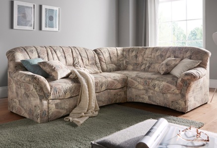 DOMO collection, DOMO collection Ecksofa, DOMO collection Ecksofa »Bahia, zeitlos und elegant, bequeme Armlehnen, L-Form«, wahlweise mit Bettfunktion
