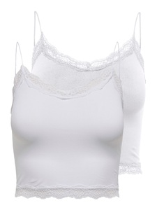 ONLY Trägertop »ONLVICKY LACE SEAML 2-PACK CROPPED TOP«, (Packung, 2 tlg.)