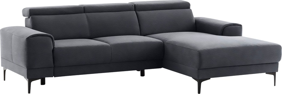 exxpo - sofa fashion, exxpo - sofa fashion Ecksofa, mit 3 Kopfstützen, wahlweise elektrischer Sitztiefenverstellung, frei im Raum stellbar, exxpo - sofa fashion Ecksofa »Ophelia, elegant, modern und bequem, L-Form«, inkl. verstellbare Kopfteile, wahlweise elektr. Sitztiefenverstellung
