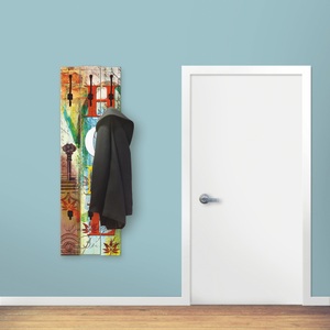 Artland, Artland Garderobenpaneel »Buntes Zuhause«, Artland Garderobenleiste »Buntes Zuhause«, teilmontiert