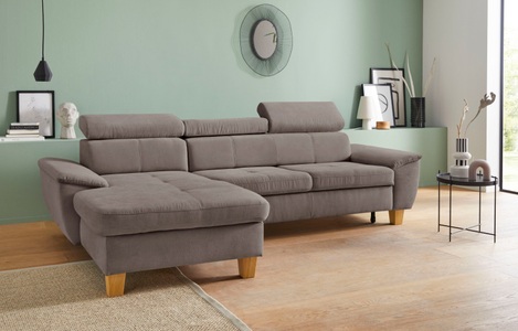 exxpo - sofa fashion, exxpo - sofa fashion Ecksofa, inklusive Kopfteilverstellung, wahlweise mit Bettfunktion und Bettkasten, exxpo - sofa fashion Ecksofa »Enya, aufwendige Detailverarbeitung, hoher Sitzkomfort, bequem, L-Form« inkl. Kopfteilverstellung, wahlweise mit Bettfunktion und Bettkasten