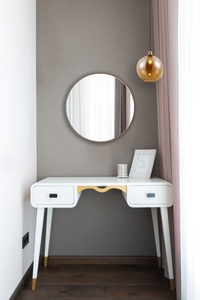 MIRRORS AND MORE, MIRRORS AND MORE Dekospiegel »Mila«, (1 St.), MIRRORS AND MORE Dekospiegel »Mila«, (1 St.), Wandspiegel, rund, Ø 50 cm, lackiertes Metall
