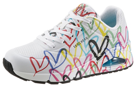 Skechers, Skechers Wedgesneaker »UNO-SPREAD THE LOVE«, mit auffälligem Graffiti-Print, 