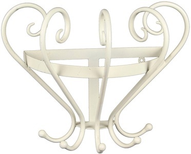 Ambiente Haus, Ambiente Haus Garderobenhaken »Garderobe mit Keramik - antikweiss 34cm«, Ambiente Haus Garderobenhaken »Garderobe mit Keramik - antikweiss 34cm«, (1 St.)