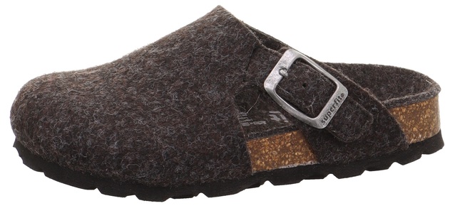 Superfit, Superfit Pantoffel »FUSSBETTPANTOFFEL WMS: mittel«, mit Fussbett, Filz-Pantoffel HOME in grau