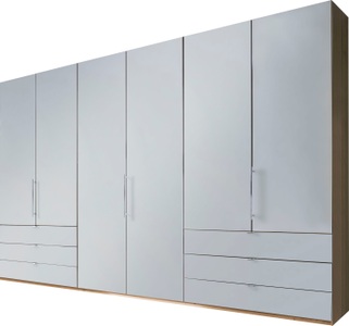 Wiemann, WIEMANN Falttürenschrank »Loft«, Venda Falttürenschrank glasfront in weiss, eichefarben , Loft , Metall , 6 Fächer , 6 Schubladen , 300x216x58 cm , Dekorfolie,Nachbildung , Typenauswahl, Beimöbel erhältlich, umfangreiches Zubehör erhältlich, In verschiedenen Grössen erhältli