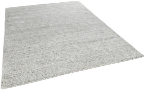 THEKO Teppich »San Diego«, rechteckig, 13 mm Höhe, Handweb Teppich, Kurzflor, aus weicher Wolle & Viskose, handgewebt mit Knüpfoptik, meliert, leichter seidiger Glanz, ideal im Wohnzimmer & Schlafzimmer