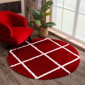 Sanat Hochflor-Teppich »Madrid«, rund, 30 mm Höhe, Wohnzimmer, Langflor, Shaggy Teppich