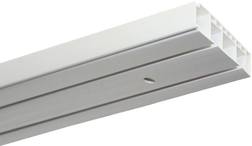 Gardinia, Gardinenstange, »Vorhangschienen«, GARDINIA, Fixmass, GARDINIA Gardinenstange »Vorhangschienen Set Kunststoff GK«, 2 läufig-läufig, Fixmass, 2-läufig