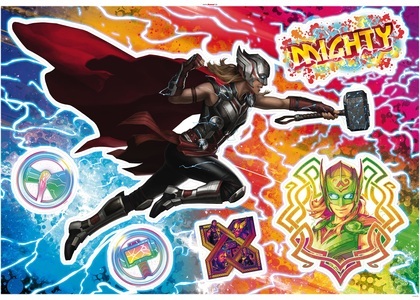 Komar, Komar Wandtattoo »Thor4 - Mighty Jane«, Komar Wandtattoo »Thor4 - Mighty Jane - Grösse 100 x 70 cm«, selbstklebend, Wandsticker, Kinderzimmer