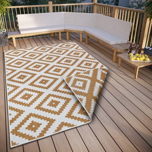 NORTHRUGS, NORTHRUGS Teppich »Malta Wendeteppich«, rechteckig, In- und Outdoor, Rauten Design, Robust, Pflegeleicht, Flachgewebe, NORTHRUGS Teppich »Malta Wendeteppich«, rechteckig, 5 mm Höhe, In-& Outdoor, Wetterfest, Balkon, Terrasse, Raute, Läufer, Wohnzimmer