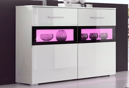 undefined, Sideboard, Breite 91 cm, INOSIGN Sideboard »Sarah«, Breite 91 cm, Türen mit Glaseinsatz