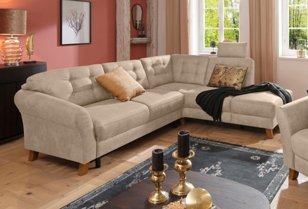 HOME AFFAIRE, Home affaire Ecksofa »Trondheim«, mit Federkern, Home affaire Ecksofa »Trondheim L-Form«, mit Federkern