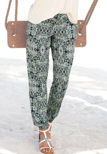 Lascana, LASCANA Strandhose, LASCANA Strandhose, mit Ethnoprint und Taschen, Sommerhose, Jerseyhose