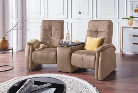 exxpo - sofa fashion, exxpo - sofa fashion 2-Sitzer, exxpo - sofa fashion 2-Sitzer »Tivoli, Kinosofa mit Relaxfunktion, mit Ablagetisch und Stauraum«, bequem und komfortabel