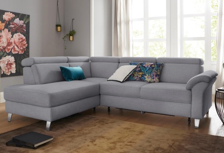 SIT&MORE, sit&more Ecksofa, sit&more Ecksofa, inklusive Kopfteilverstellung, wahlweise mit Bettfunktion und Bettkasten