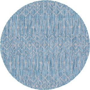 Myflair Möbel & Accessoires, Myflair Möbel & Accessoires Teppich »Outdoor Crosses«, rund, 4 mm Höhe, In- und Outdoor geeignet, ideal im Wohnzimmer & Schlafzimmer, Myflair Möbel & Accessoires Teppich »Outdoor Crosses«, rund, 4 mm Höhe, Flachgewebe, Rauten Muster, In- und Outdoor geeignet