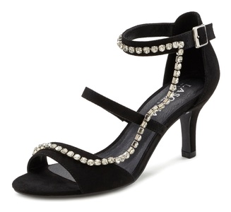 Lascana, LASCANA Sandalette, LASCANA Riemchensandalette, Sandalette, Sommerschuh mit Schmuckkette und bequemer Absatzhöhe VEGAN