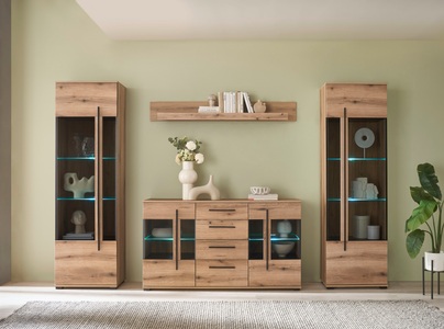 INOSIGN Wohnwand »Cantara«, (Set), enthält zwei Vitrinen, ein Sideboard und ein Wandboard