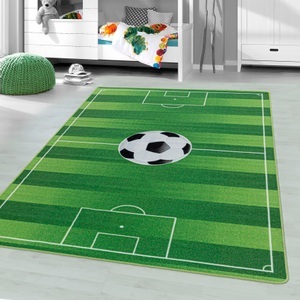 Ayyildiz Teppiche, Ayyildiz Teppiche Kinderteppich »PLAY«, rechteckig, 6 mm Höhe, robuster Kurzflor, Fussball, Rasen,Kinderzimmer, Ayyildiz Teppiche Kinderteppich »PLAY 2911«, rechteckig, 6 mm Höhe, robuster Kurzflor, Fussball, Rasen,Kinderzimmer
