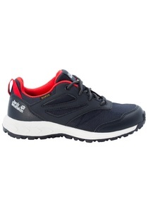 Jack Wolfskin, Jack Wolfskin Wasserdichter multifunktionaler Wanderschuh Kinder Woodland Texapore Low Kids 34 blau night blue / red, Jack Wolfskin Wasserdichte Wanderschuhe Kinder Woodland Texapore Low Kids 34 night blue / red night blue / red