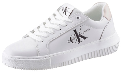 CALVIN KLEIN JEANS, Calvin Klein Jeans Plateausneaker »CHUNKY CUPSOLE MONOLOGO W«, mit CK-Schriftzug an der Seite, 