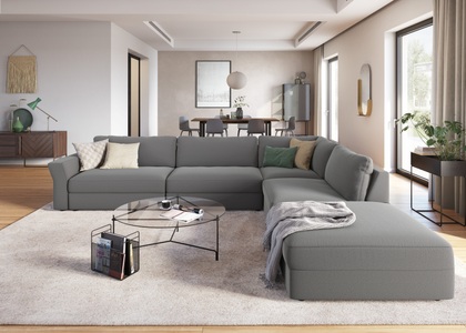 SIT&MORE, sit&more Ecksofa, mit Sitztiefenverstellung, sit&more Ecksofa »Cadabra L-Form«, Breite 356 cm, mit Sitztiefenverstellung