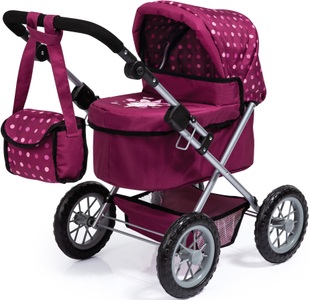 Bayer Design, Puppenwagen Trendy, Bayer Puppenwagen »Trendy, bordeaux«, mit Wickeltasche