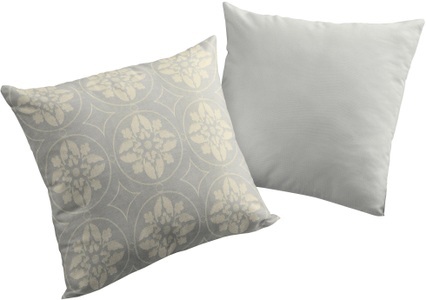 Adam elements, Adam Elements - ADAM - Kissenbezug Romantic Puligny Light 60 cm x 40 cm, Hellgrau, Adam Dekokissen »Romantic Puligny A Light«, mit grossen Ornamenten, Wendekissenhülle ohne Füllung, 1 Stück