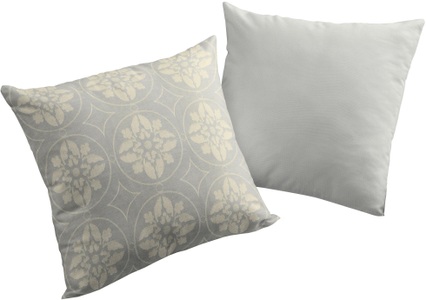 Adam elements, Adam Elements - ADAM - Kissenbezug Romantic Puligny Light 60 cm x 40 cm, Hellgrau, Adam Dekokissen »Romantic Puligny A Light«, mit grossen Ornamenten, Wendekissenhülle ohne Füllung, 1 Stück