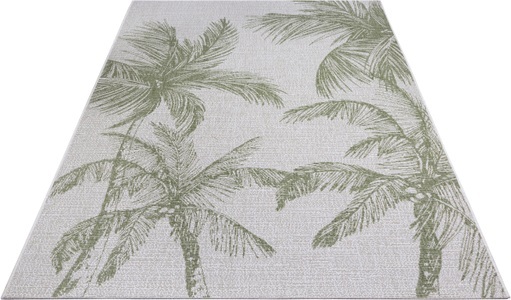NORTHRUGS, NORTHRUGS Outdoorteppich »Jaora«, rechteckig, 3 mm Höhe, In-und Outdoor geeignet, Florales Design, ?Wohnzimmer, Balkon, Terrasse, Garten, Robust, Pflegeleicht, Flachgewebe, NORTHRUGS Teppich »Beach Jaora«, rechteckig, 0,3 mm Höhe