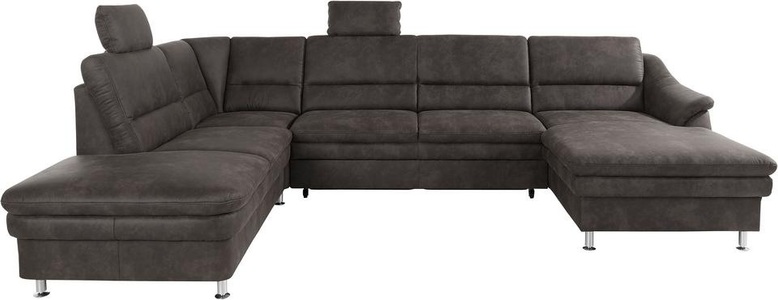 SIT&MORE, sit&more Wohnlandschaft, sit&more Wohnlandschaft »Cardoso U-Form« mit Federkern und Kopfstützen, mit Bettfunktion und Relaxfunktion