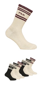 Fila Freizeitsocken »MAN LIFESTYLE NORMAL PLAIN SOCKS«, (6 Paar), sportliches Design mit Logodetail