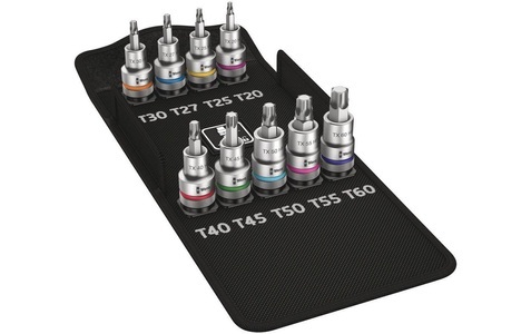 Wera, Wera 8767 C HF 05004202001 Innen-TORX Steckschlüssel-Bit-Einsatz-Set 9teilig 1/2 (12.5 mm), Steckschlüssel Bit-Nuss Satz 8767 C TORX HF 1