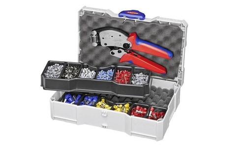 Knipex, Knipex Twistor 16 97 90 13 Crimp-Set Aderendhülsen 0.14 bis 16 mm², Knipex Crimp-Sortiment für Aderendhülsen